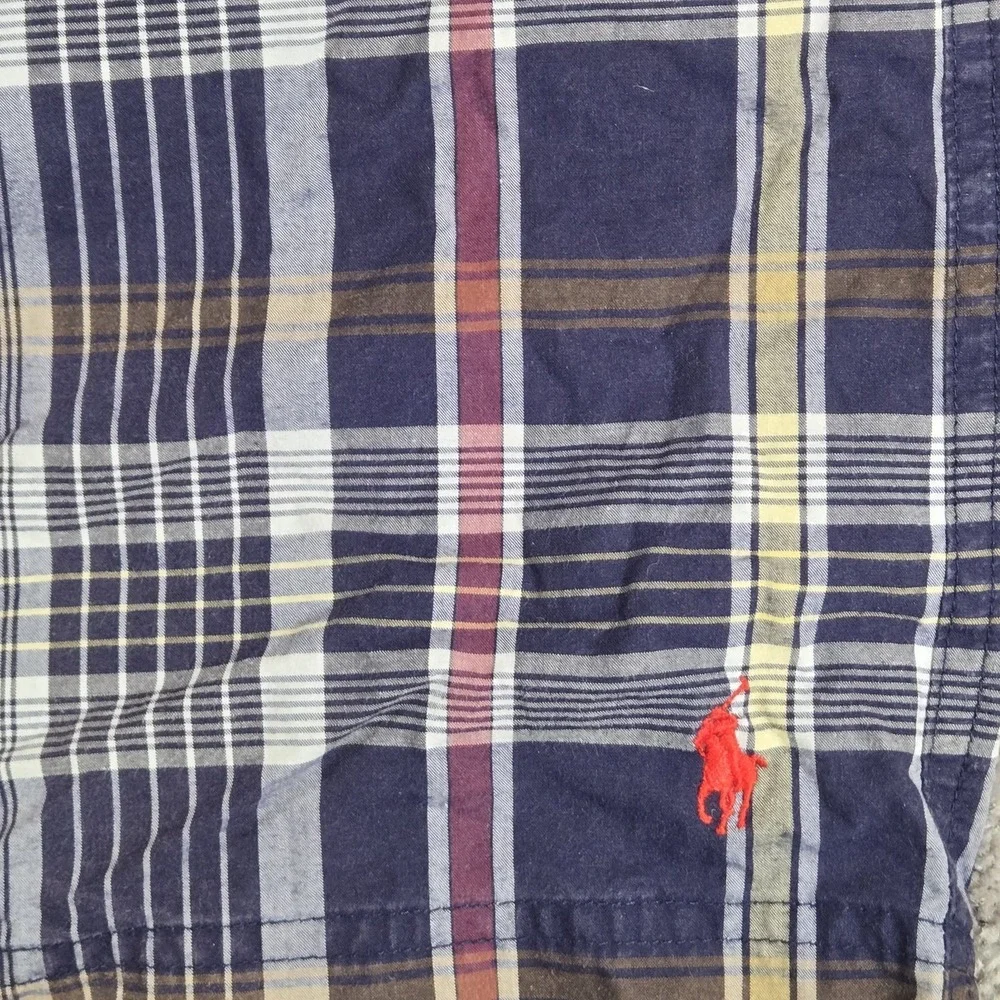 Polo Ralph Lauren‎ Polo Sport Swim Trunks Men's XL Plaid Pony Logo Board Shorts
